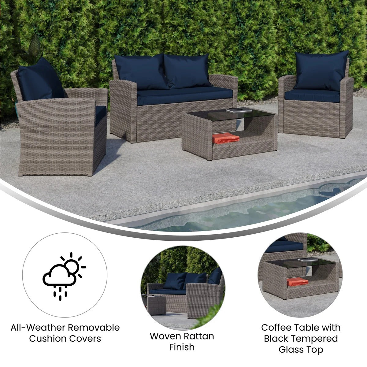 Four-Piece Outdoor Furniture Set