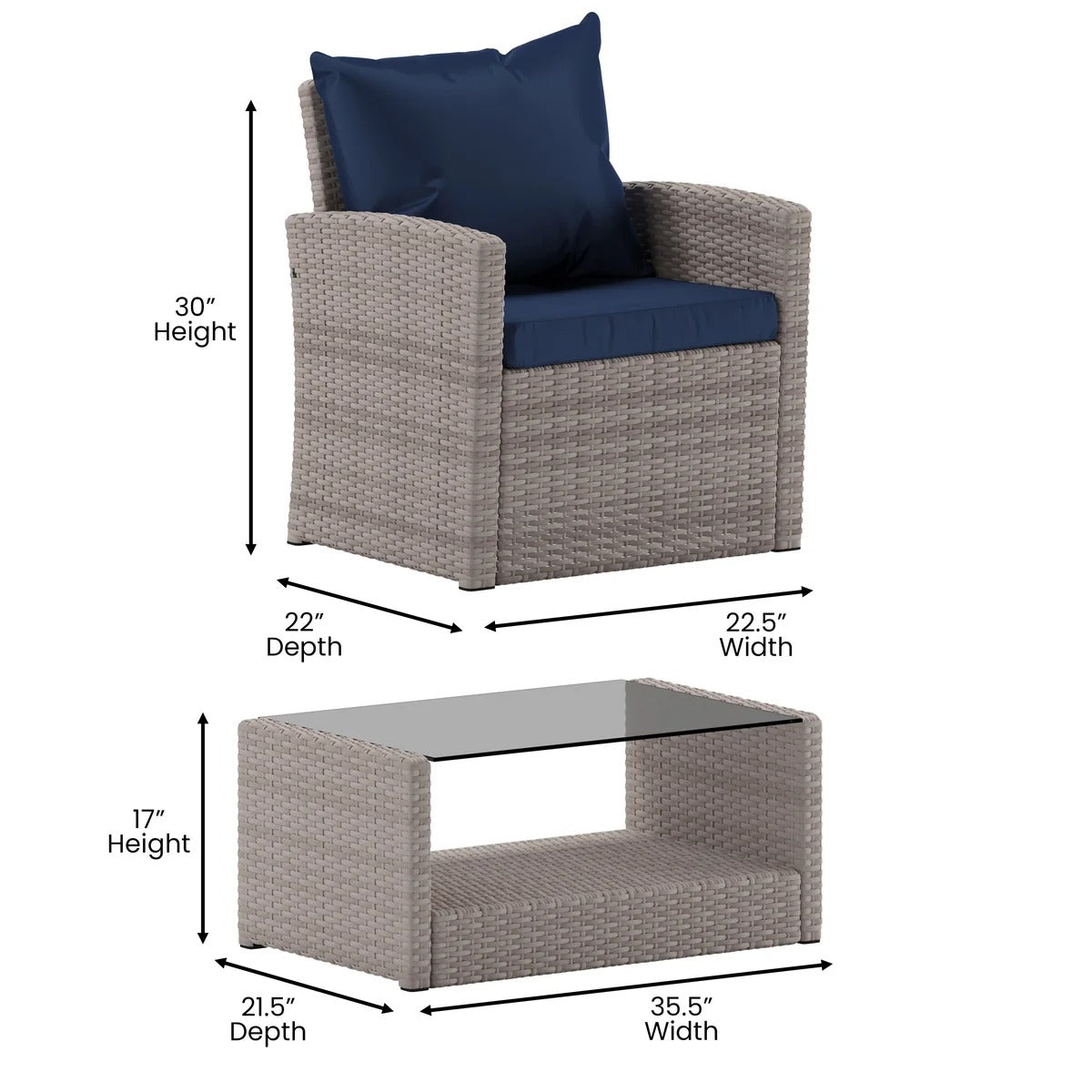 Four-Piece Outdoor Furniture Set