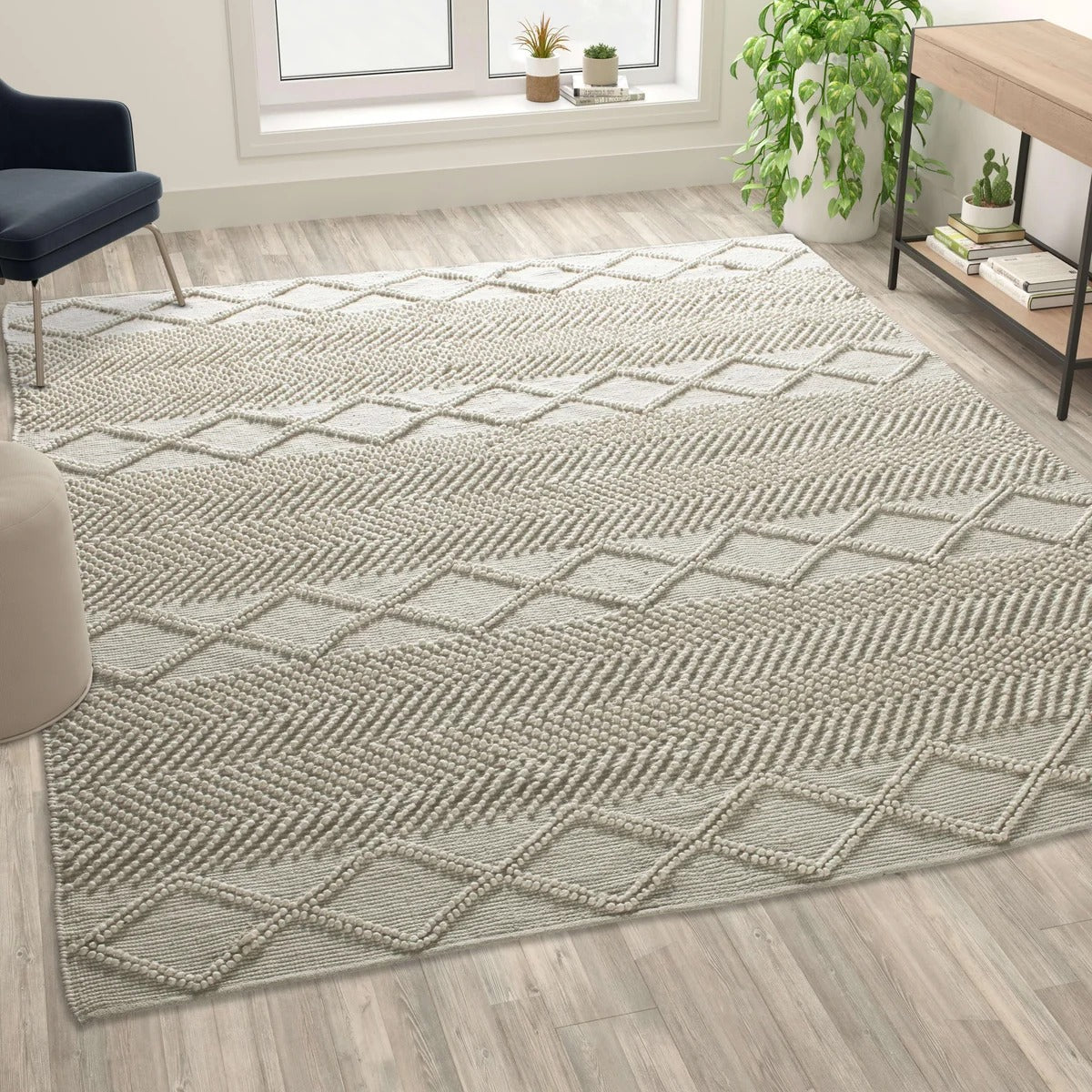 Geometric Design Handwoven Area Rug