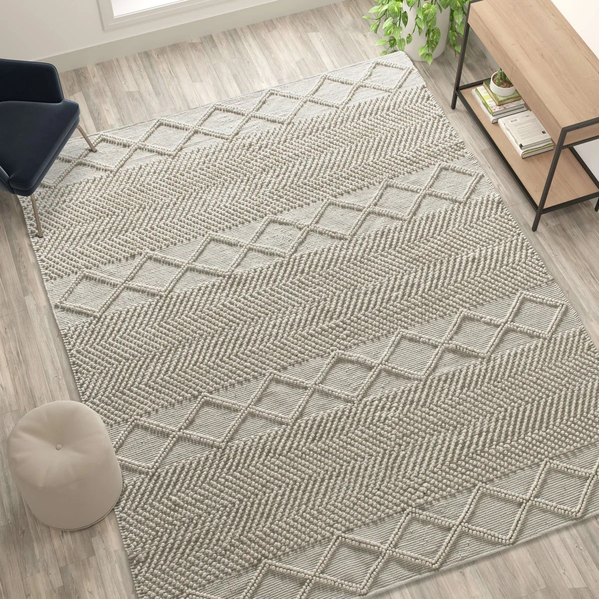 Geometric Design Handwoven Area Rug
