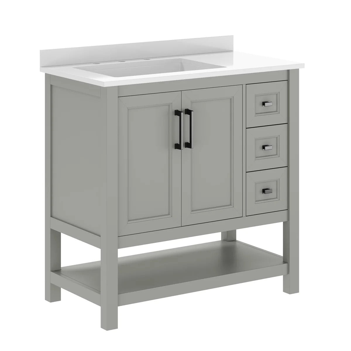 Open-Style Bathroom Vanity