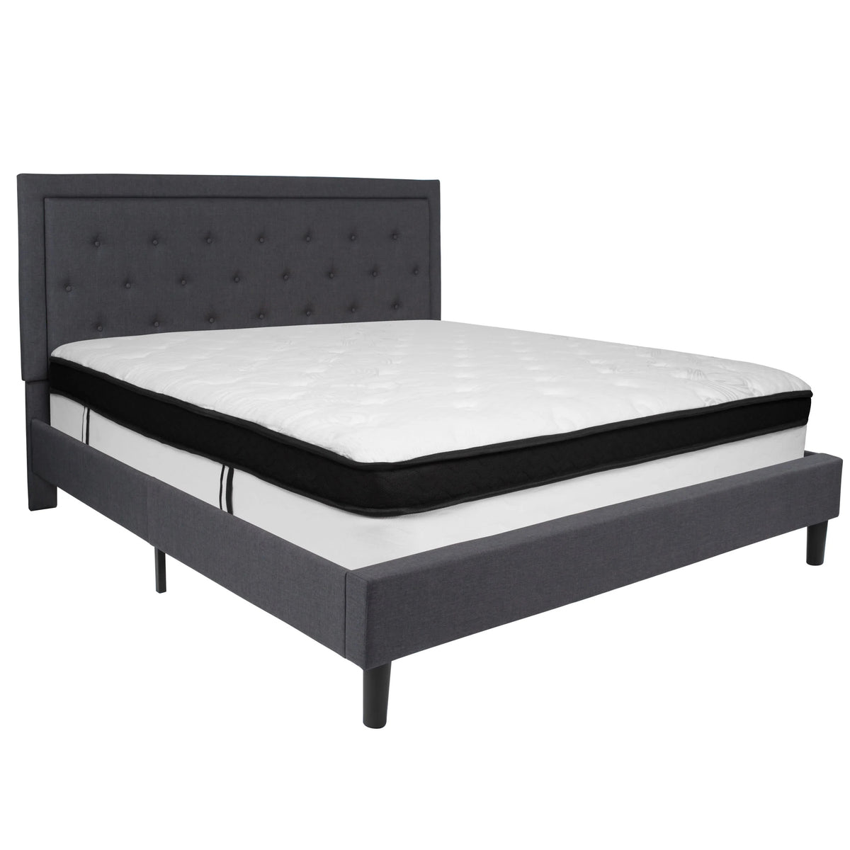 Tufted Upholstered Platform Bed